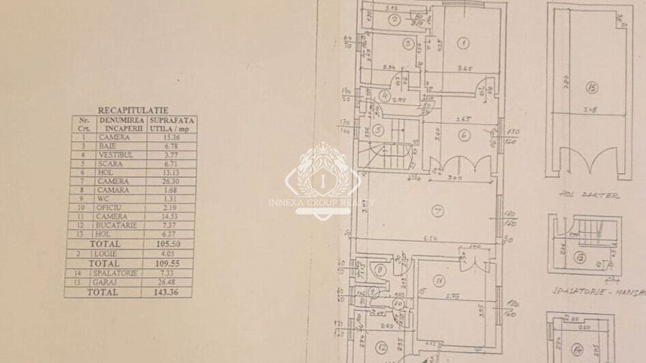 Stefan cel Mare | Apartament 4 camere in vila | 109mp | Garaj - Poză 14
