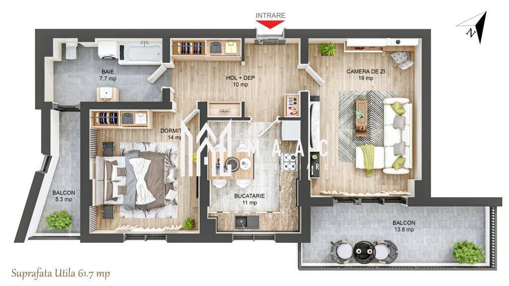 Apartament 2 camere I Nou I Terasa I Parcare I Hipodrom - Poză 1