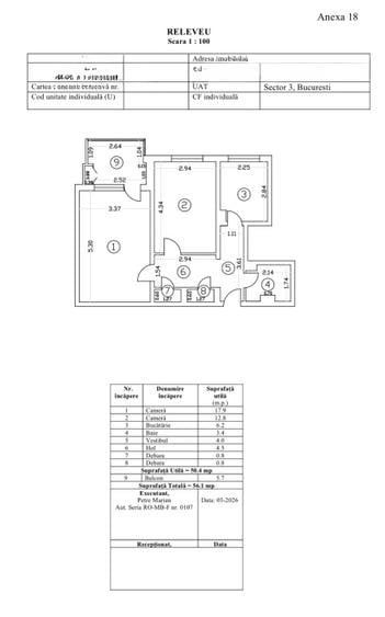 Vând 🏢 Apartament 2 camere | Baba Novac | Lângă Parc IOR | Etaj 2 | 56,1 mp - Poză 9