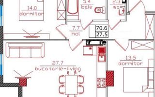 Vânzare, apratament, 2 camere, strada Bucovina, Ciocana - Poză 3