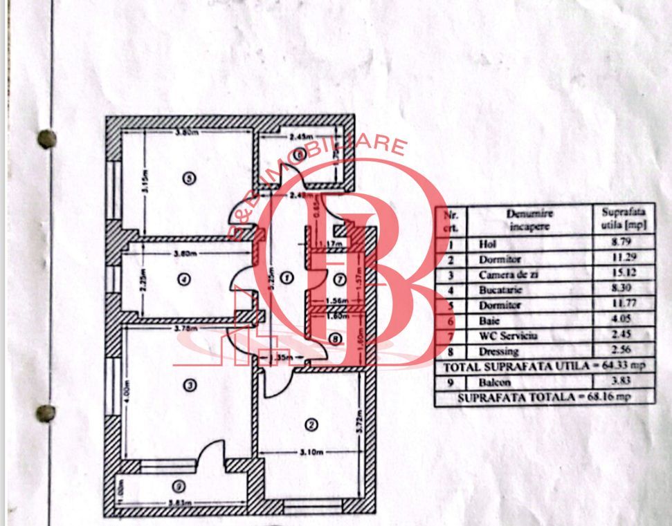 Apartament 3 camere Parcare Inclusa Titan-Th. Pallady - Schiță 12