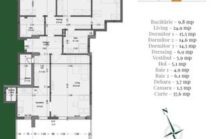 AP. 4CAM. SPATIOS+GRADINA. PROIECT UPPER PREMIUM / COMISION 0%!