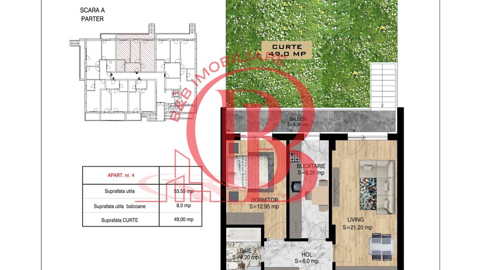 2 camere cu gradina  Pallady Metrou Nicolae Teclu - Schiță 11