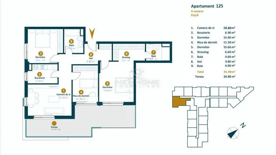 Apartamente de vanzare cu 4 camere zona Intre Lacuri - Poză 3