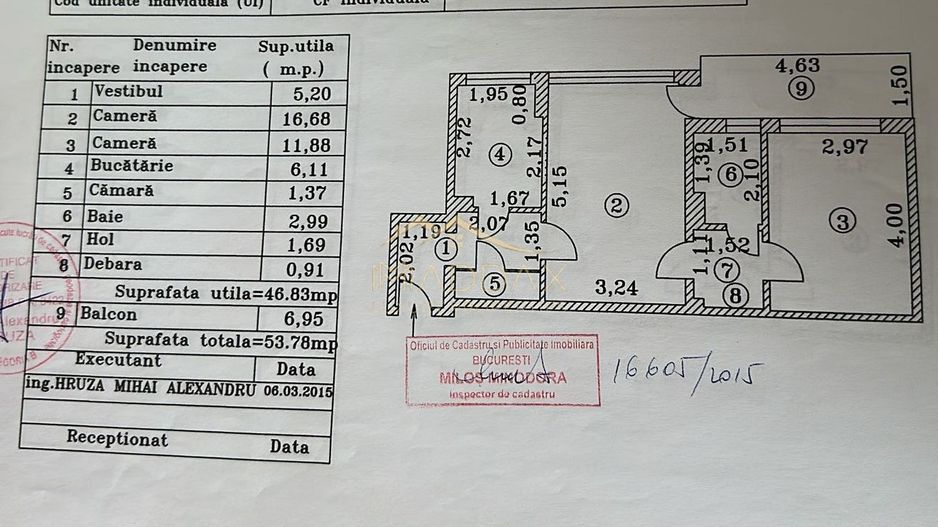 Apartament cu 2 cam, la 3 minute de metrou Jiului - Schiță 9