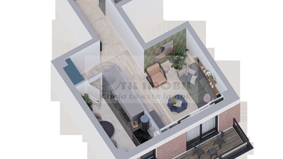 Apartament 1 camera 47,7 mp, finisaje premium – Comision 0% - Poză 3