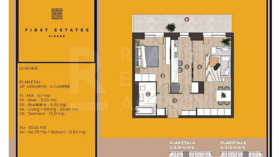 Vânzare, apartament, 2 camere, First Estates Pipera, București - Poză 13