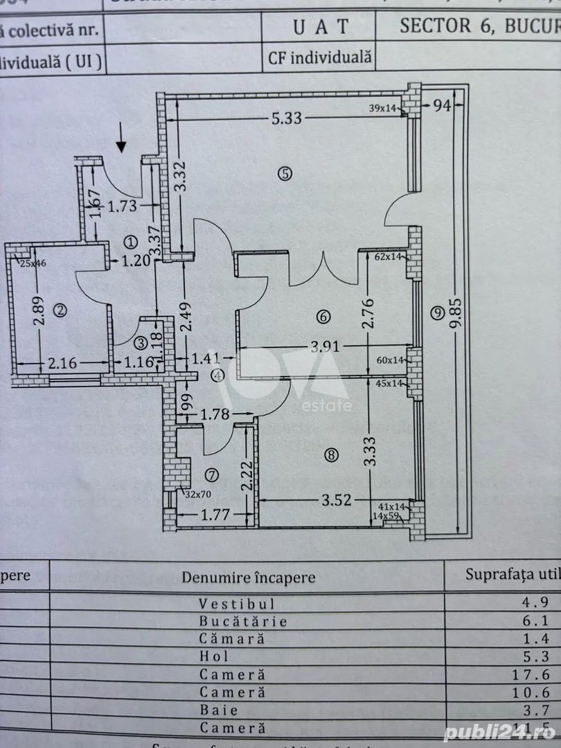 De vânzare: apartament 3 camere-Drumul Taberei-metrou-Râul Doamnei - Poză 4