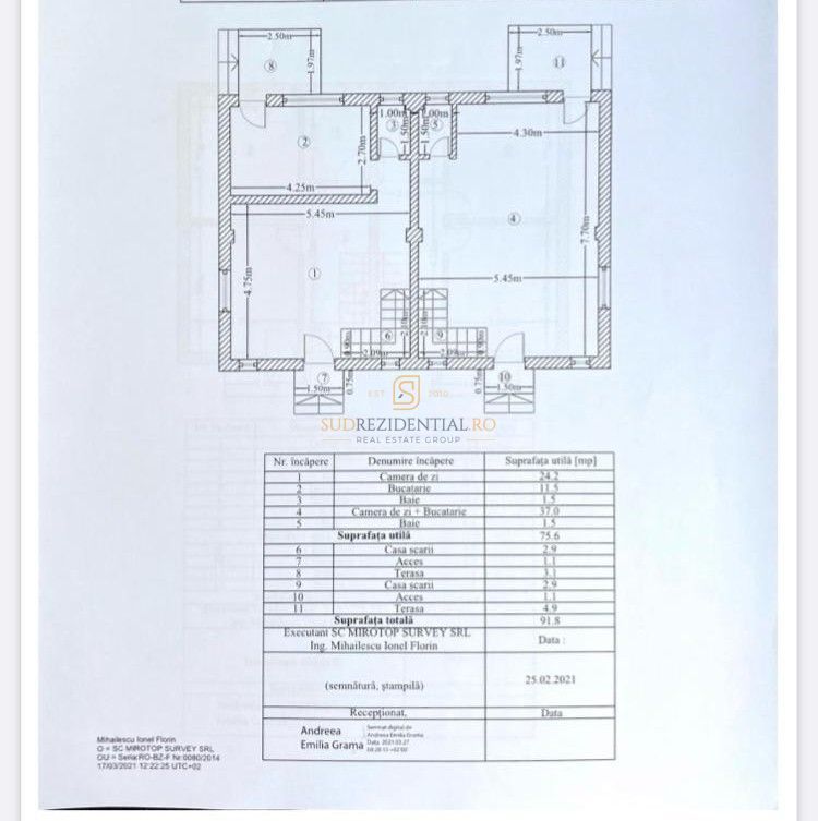 Vila duplex, semimobilata,3 camere, bucatarie inchisa,Comuna Berceni - Schiță 7