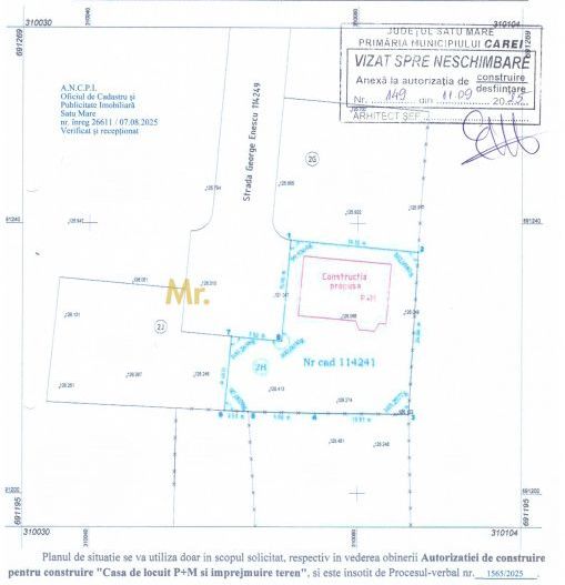 Casă in construcție P+M, Teren 565 mp - Str. George Enescu - Carei - Poză 5