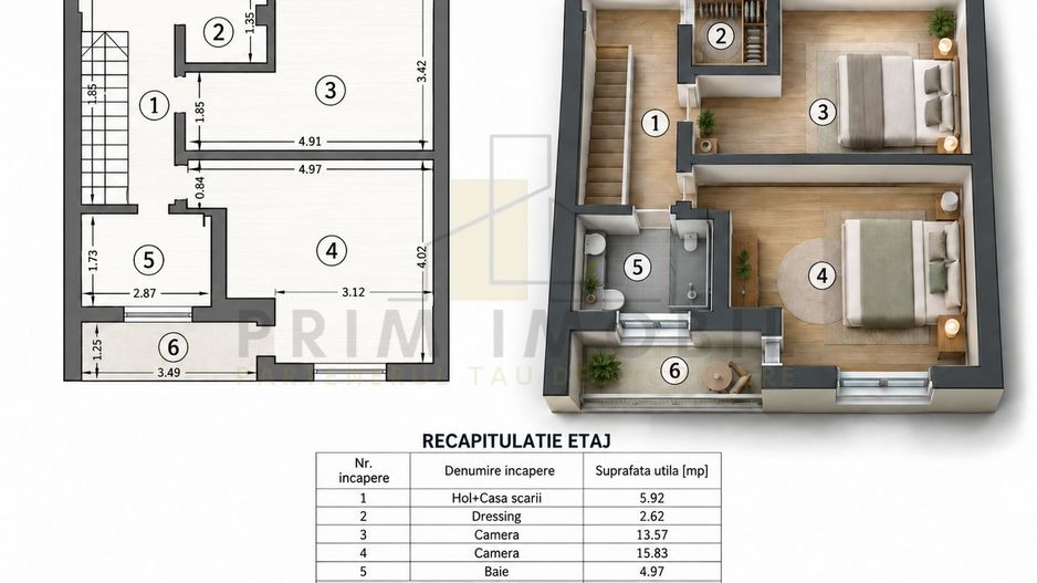Vila individuala Bucium, 3 camere, curte proprie, mobilata complet, - Schiță 20