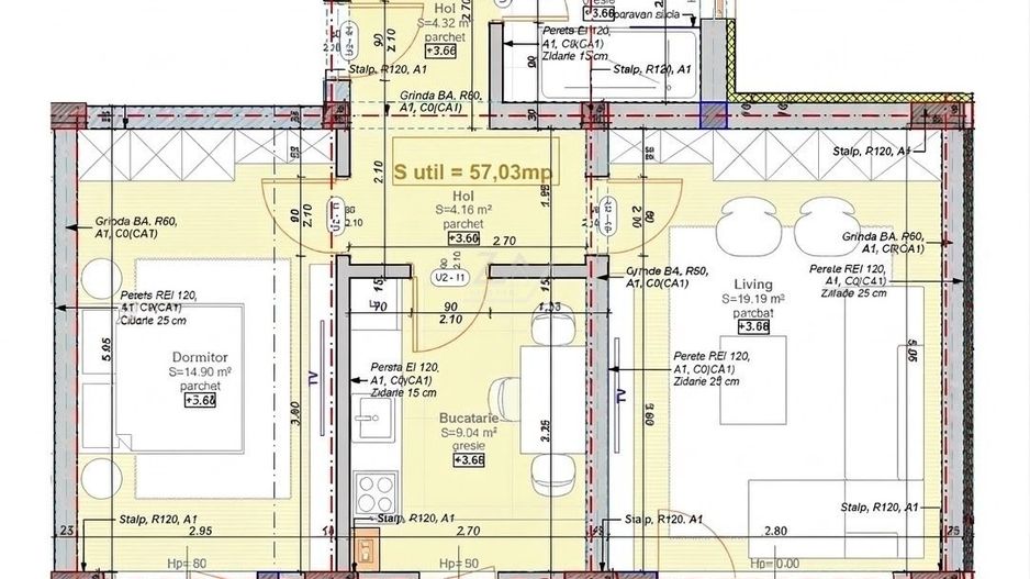 Cartierul Planetelor-Asfalt. Decomandat. Clima. Spatiu de depozitare. - Schiță 9