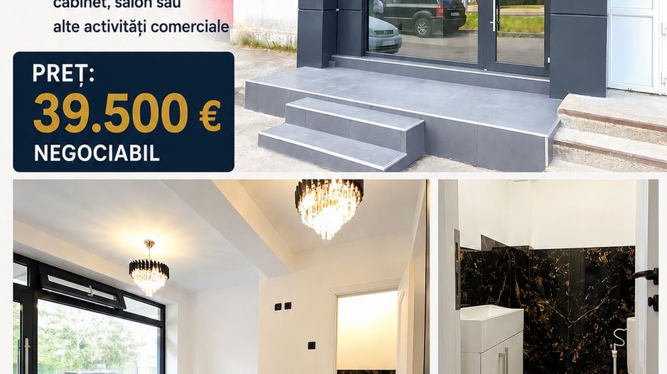Spatiu comercial 12 mp, renovat total, Vaslui - zona Liceu Procopiu; - Poză 1