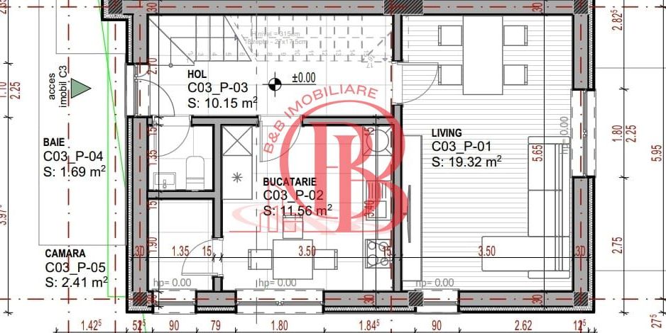 Vilă Triplex 4 Cam Arhitectură Modernă- Grădină Individuală -Panouri solare - Schiță 9