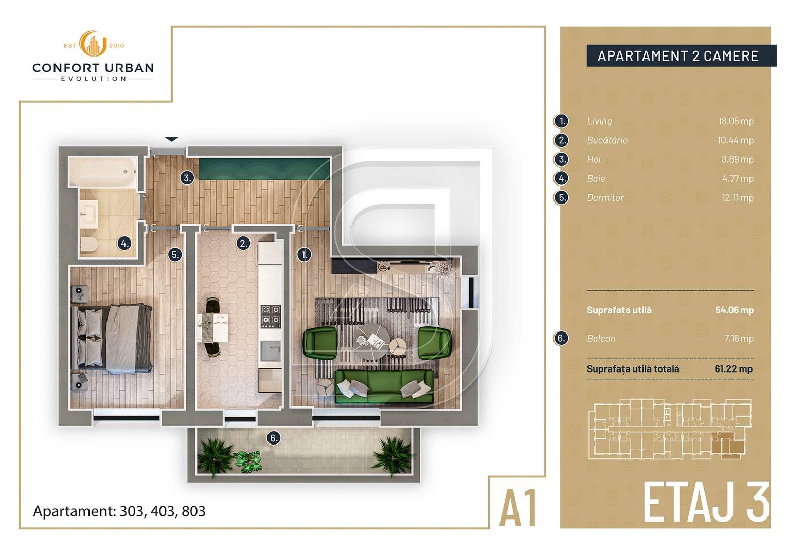 Apartament 2 camere, decomandat, finisat premium, zona Pucheni - Poză 7
