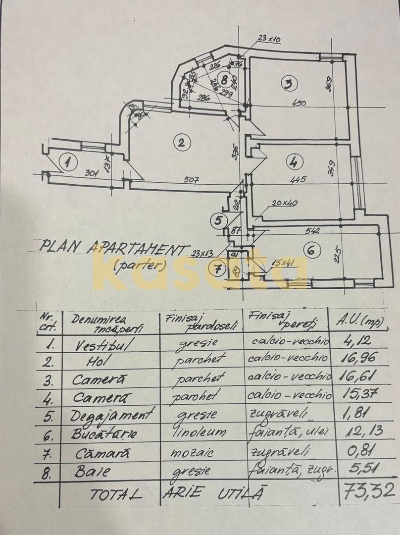 3 camere ultracentral | Armenească | parter înalt - Schiță 10