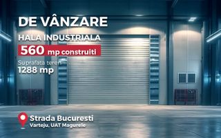 Hală industrială modernă de vânzare – 560 mp construiți | Teren 1.288 - Poză 1