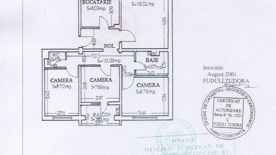 Apartament 4 camere 70 mp 2 bai centrala termica - Inel 2 - Scoala 39 - Schiță 14