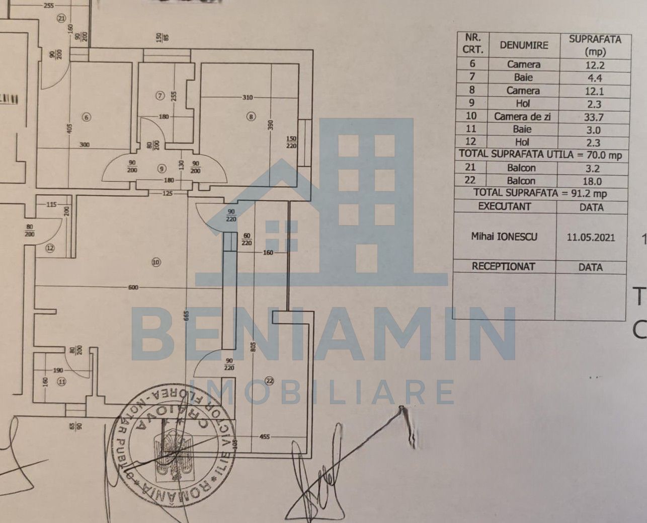 3 camere - 91.2mp - etaj 1 - parcare - bloc nou - Romanesu Residence - Poză 10