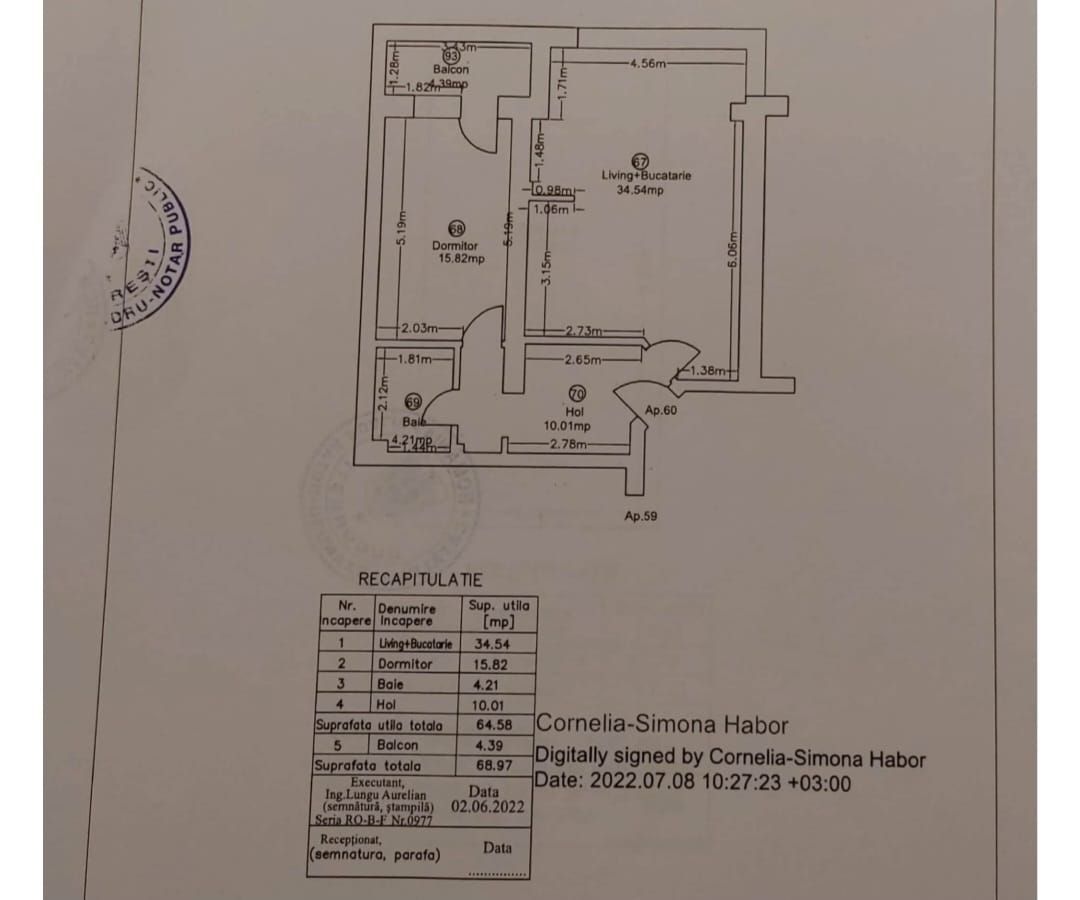 Apartament || 2 camere 69 mp || Pipera || Ivory Residence - Schiță 14