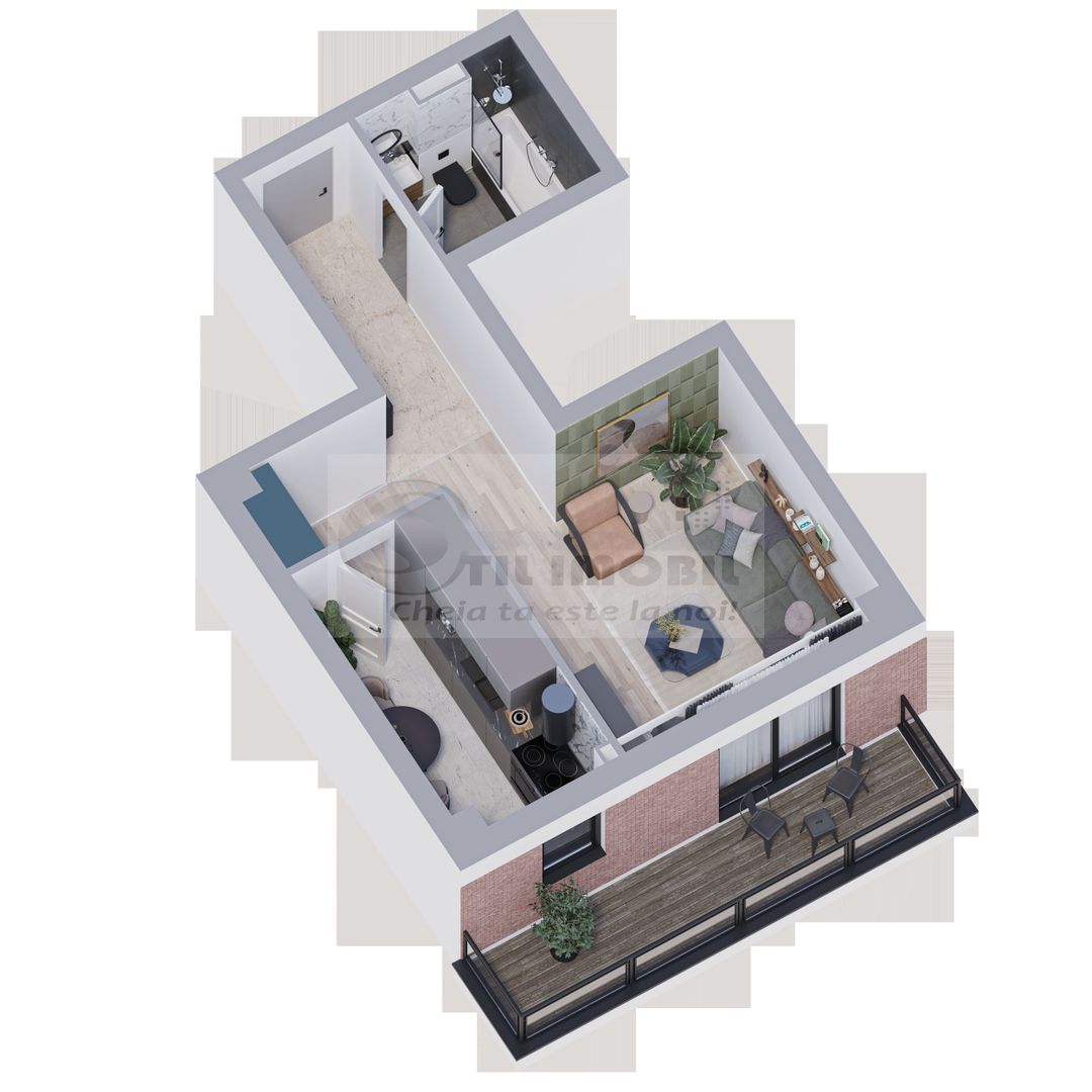 Apartament 1 camera 47,7 mp, finisaje premium – Comision 0% - Poză 3