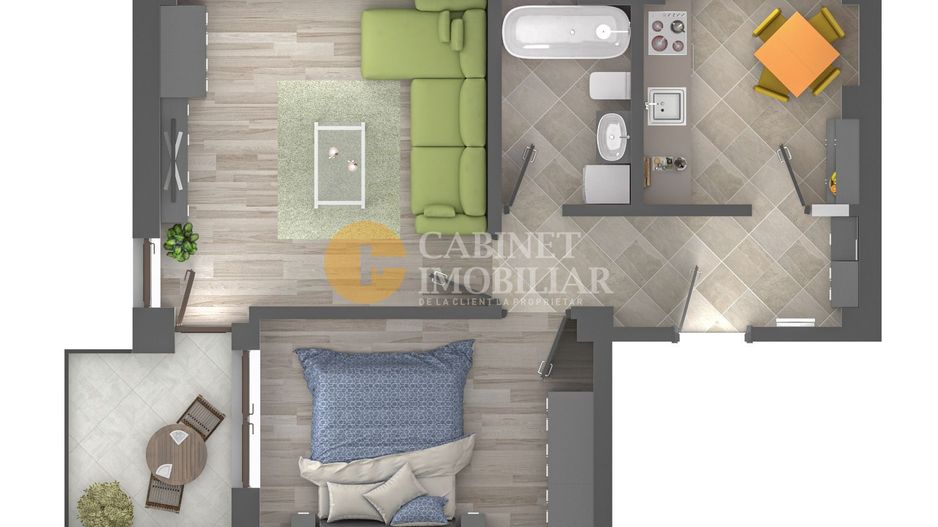 Apartament 2 Camere Decomandat Etaj 2 64 mp - Poză 3