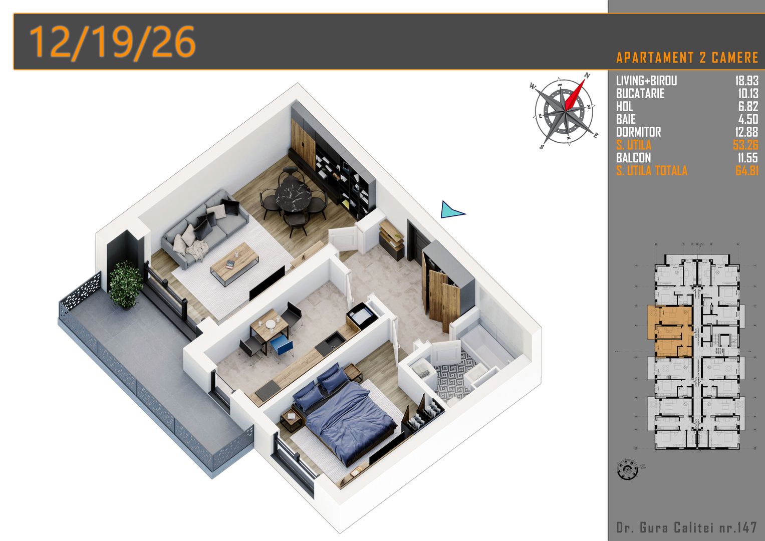 Apartament 2 camere Titan Pallady parcare gratuita - Schiță 8