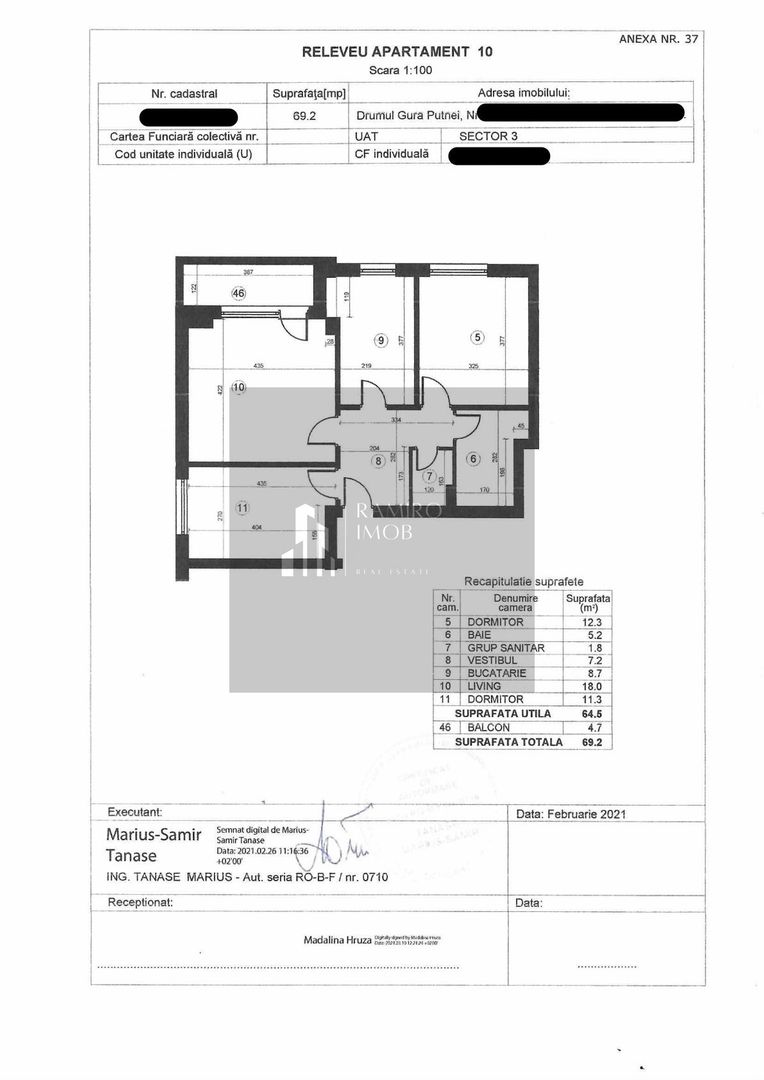 Apartament 3 camere, Pallady, decomandat, mobilat-utilat lux, parcare - Poză 9
