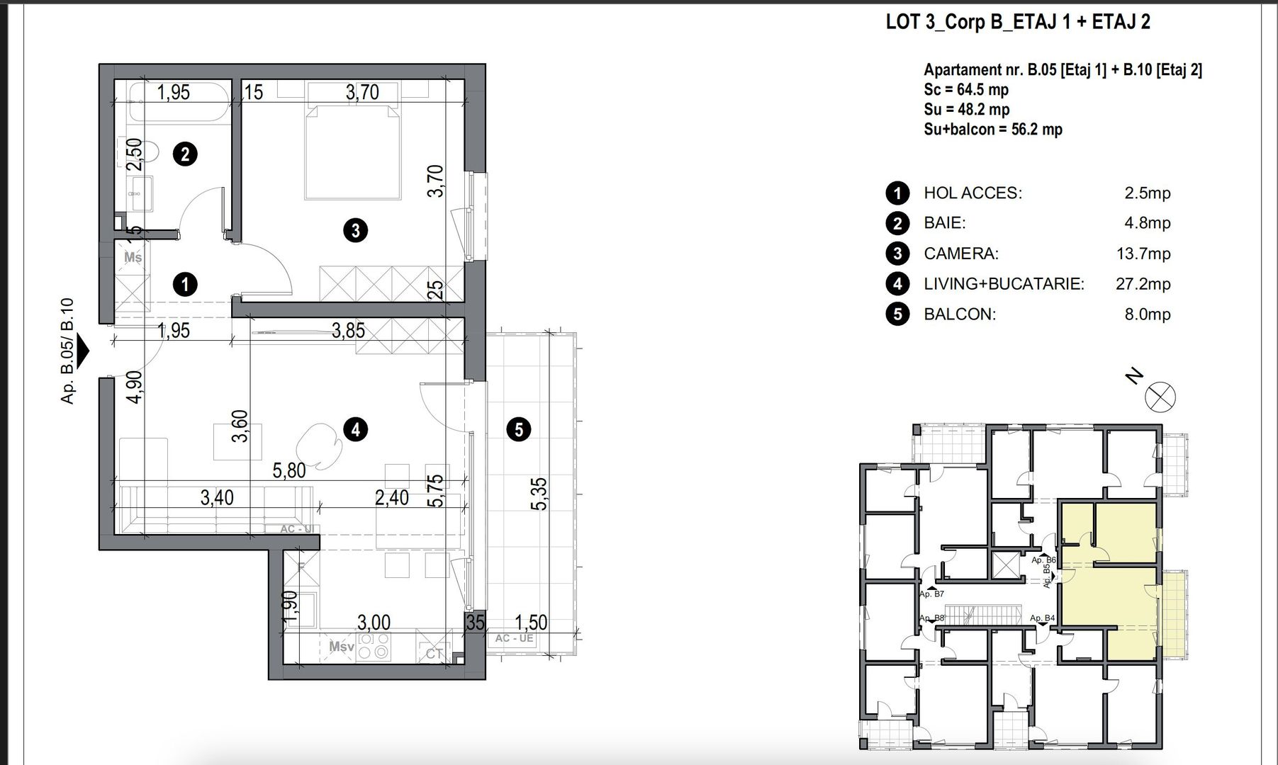 Apartment bloc nou cu lift si loc de parcare inclus - Poză 2