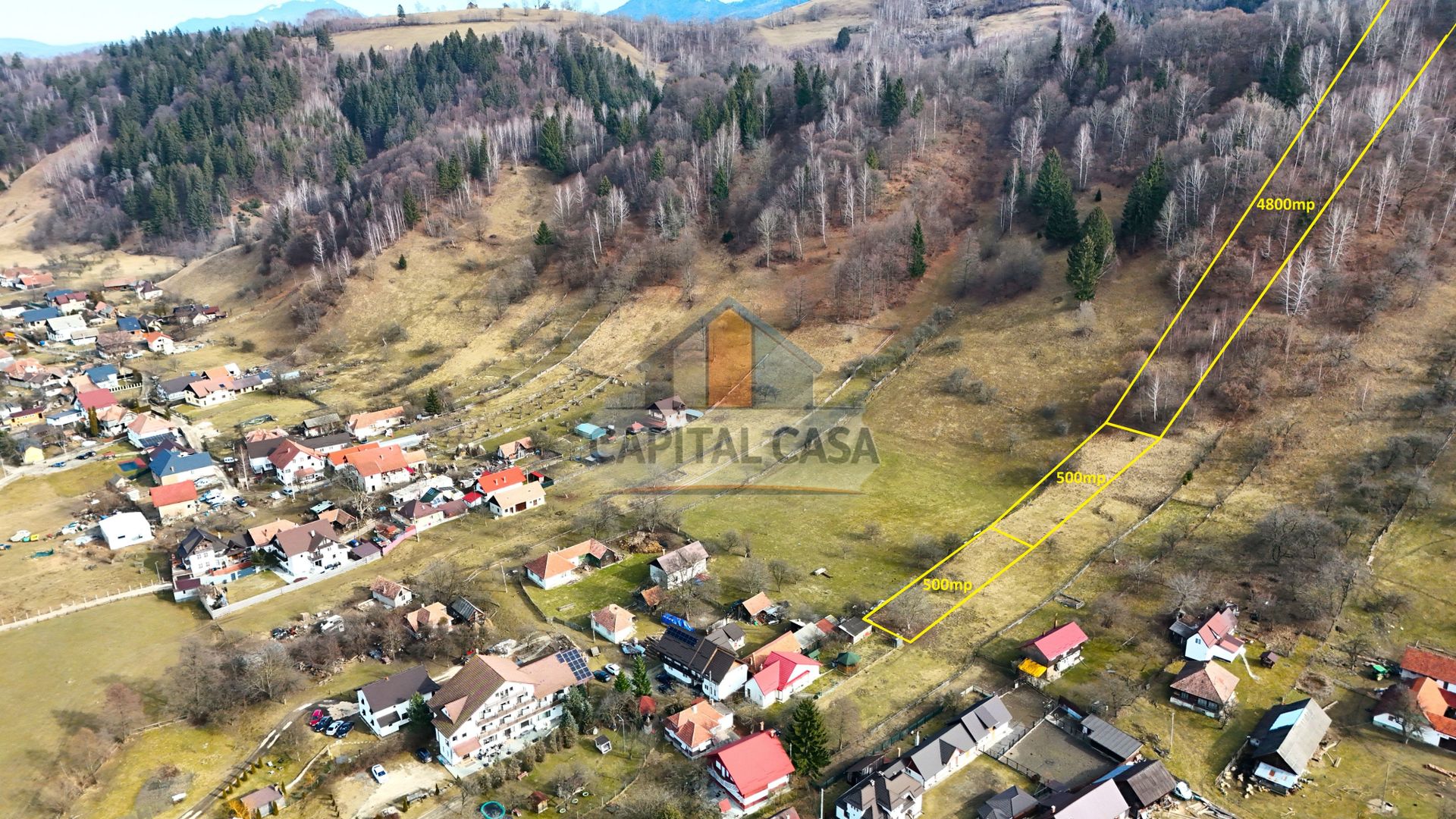 Teren intravilan in Moeciu de jos – Vedere panoramică Piatra Craiului - Poză 1