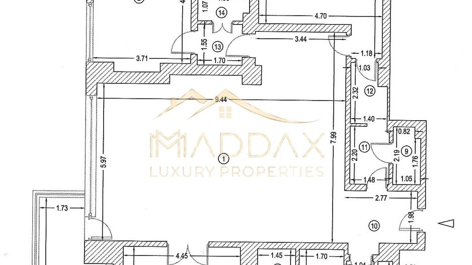 Apartament cu 4 camere 250mp* 2 parcări subterane / Dorobanti-Capitale - Schiță 66