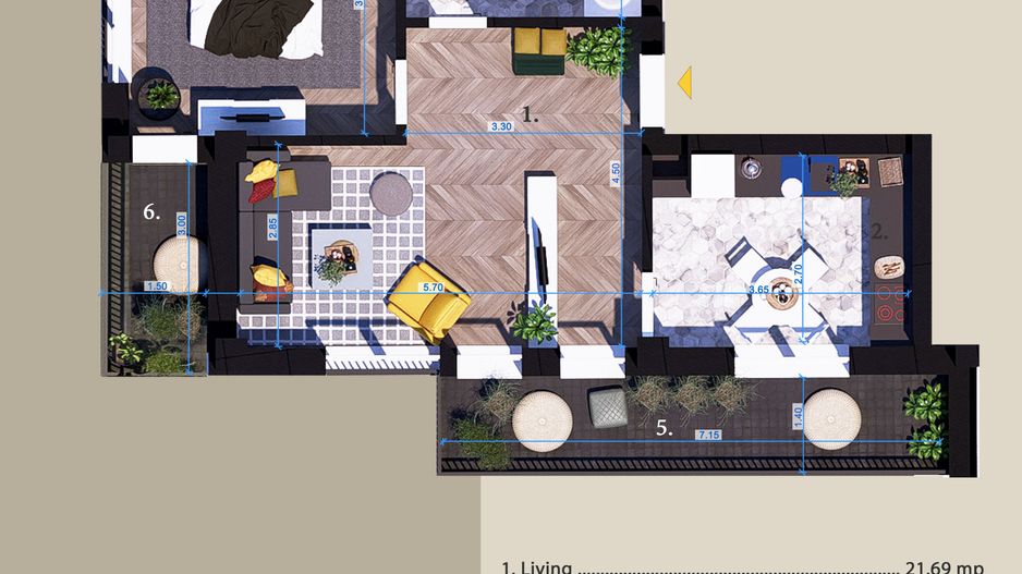 Apartament 2 camere Titan Auchan-Fix la Parcul Teilor-Bl Boutique - Poză 6