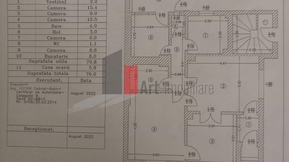 Apartament in vila - Schiță 1