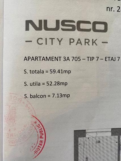 Nusco City Faza 2 – 2 camere | 53 mp | Etaj 7 | Cesiune - Poză 3