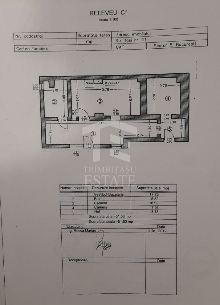 Casa 3 camere de Vânzare | Strada Iași 21 | Comision 0% - Schiță 14