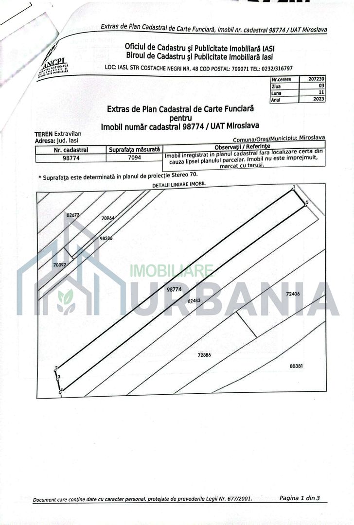 Teren Ciurbești Comuna Miroslava - Poză 8