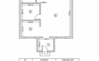 Casă de vânzare - Oraș Pantelimon - 2 camere - curte proprie - Schiță 19