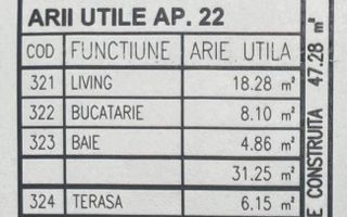 Garsoniera, bloc nou, P+3, Ap.22, Et.3, Bl.1 - CP2438863 - Poză 7