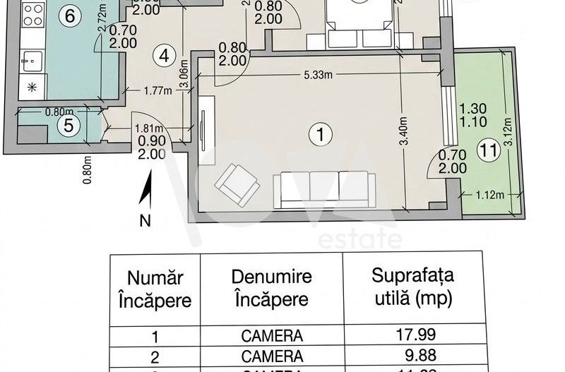 De vânzare: apartament 3 camere -renovat - Metrou Valea Ialomiței - Poză 9