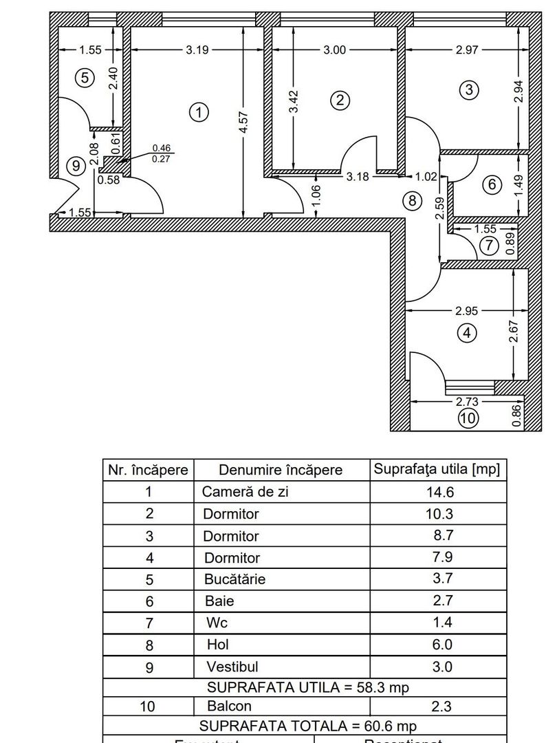 Apartament 4 camere necesita renovar, Chilia Veche, Drumul Taberei - Schiță 10