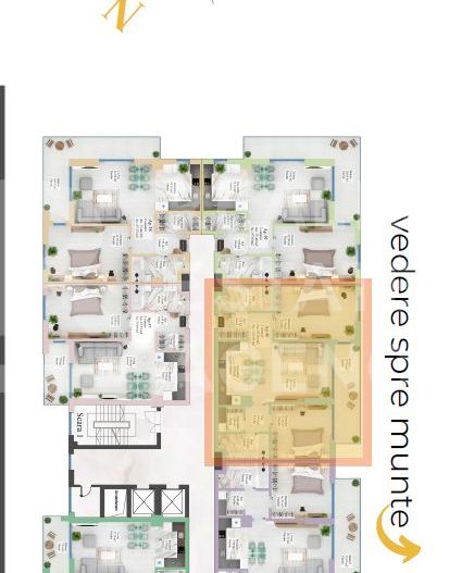 Apartament cu 3 camere de vânzare, Carpathia - Schiță 11