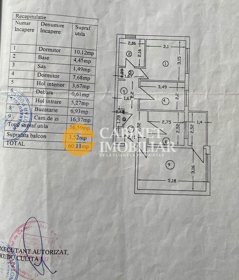 Zimbru/Dacia - 3 Camere Decomandat - Etaj 2 - Bloc dupa 1980 - Poză 13