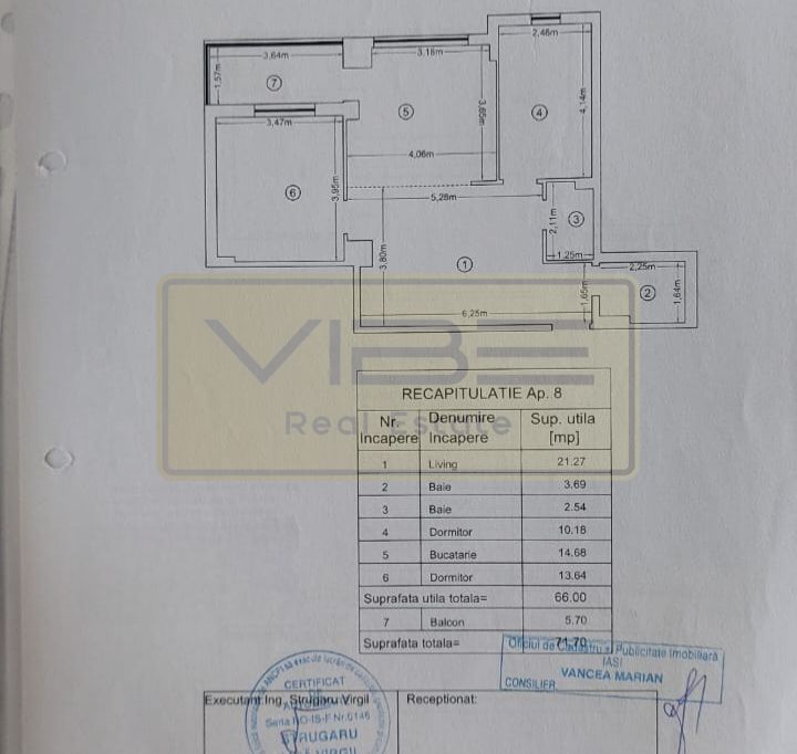 Bloc nou -  Intabulat - 3 camere 72 mp- parcare - Newton Tatarasi - Poză 19