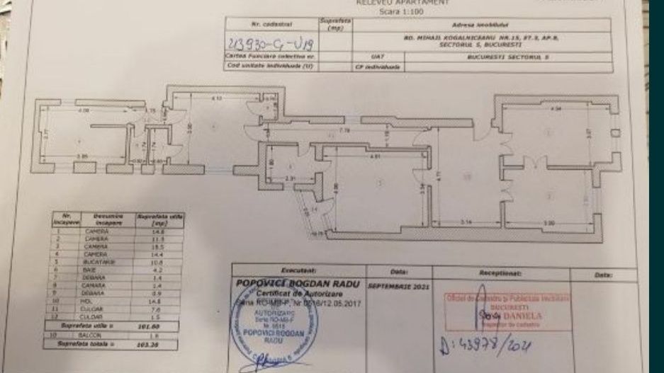 Proprietar,100 metri utili - apartament excelent poziționat pe bulevar - Poză 6