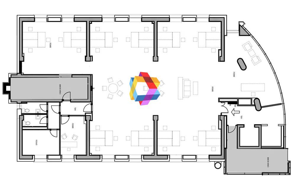 Spatiu de birouri - 386 mp  #www.plus-imo.ro - Schiță 11