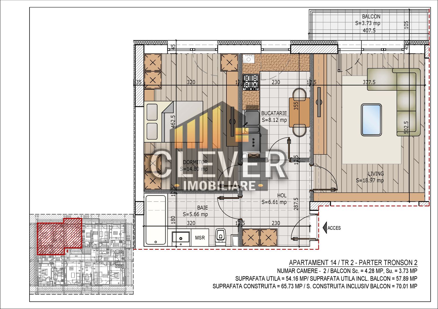 Vânzare Dezvoltator Pallady: 2 Camere decomandat, 0% Comision - Schiță 6