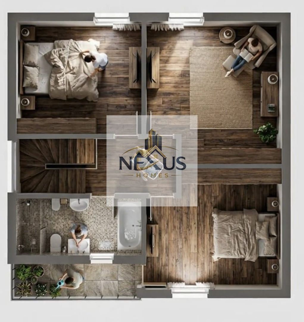 Casa  P+M- Miorita-5 camere - 2 Bai-Living 36mp-Teren 386mp - Poză 8