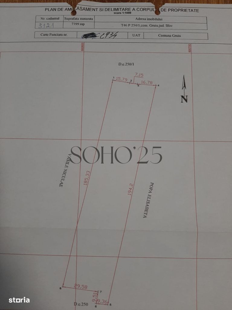 Vand sau schimb cu imobiliare, teren 7400 mp Lipia, Gruiu, Ilfov - Poză 1