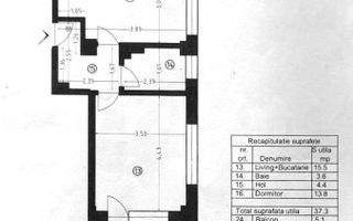 Apartament Modern -Bloc nou - Etaj 1 Cornitoriu 42MP - Parcare - Schiță 5