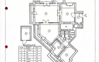 4 camere semidecomandat | 112 mp cu balcoane | Cismigiu - Schiță 3